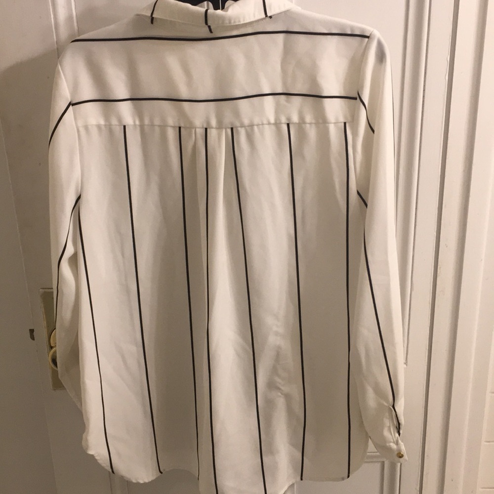 Kensie white and black striped blouse - Picture 2 of 4
